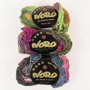 Noro Janome Yarn 3 Skeins Silk Wool Blend Color 12 Lot A